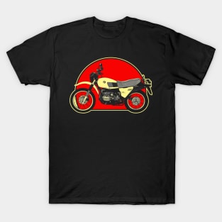 1980 BMW R 80 G-S Retro Red Circle Motorcycle T-Shirt